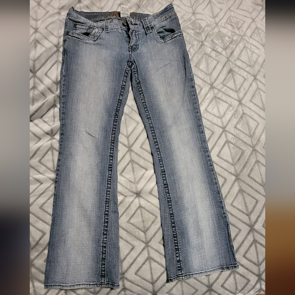 Hydraulic Bootcut Denim 9/10 SHORT Blue Jeans Y2K